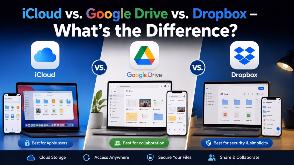 iCloud vs. Google Drive vs. Dropbox