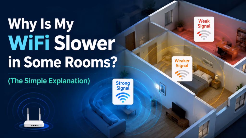 why is my wifi slower in some rooms