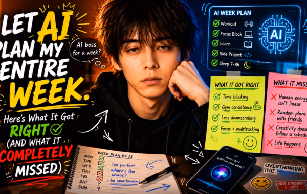 Illustration representing an AI planning a weekly schedule