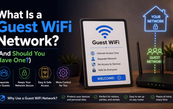 Illustration explaining what a guest WiFi network is